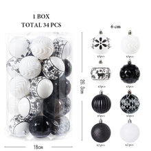 Load image into Gallery viewer, 34Pcs, 6cm Shatterproof Christmas Ball Ornaments, Christmas Tree Decoration