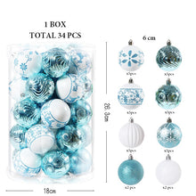 Load image into Gallery viewer, 34Pcs, 6cm Shatterproof Christmas Ball Ornaments, Christmas Tree Decoration
