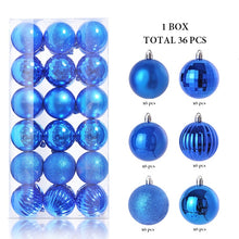 Load image into Gallery viewer, 36Pcs, 3-6cm Shatterproof Christmas Ball Ornaments, Christmas Tree Decoration