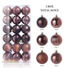 Load image into Gallery viewer, 36Pcs, 3-6cm Shatterproof Christmas Ball Ornaments, Christmas Tree Decoration