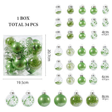 Load image into Gallery viewer, 34Pcs, Mix 4-8cm Shatterproof Christmas Ball Ornaments, Christmas Tree Decoration