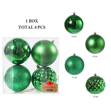 Load image into Gallery viewer, 4Pcs, 10cm Shatterproof Christmas Ball Ornaments, Christmas Tree Decoration