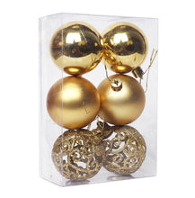 Load image into Gallery viewer, 6Pcs, 6-8cm Shatterproof Christmas Ball Ornaments, Christmas Tree Decoration