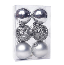 Load image into Gallery viewer, 6Pcs, 6-8cm Shatterproof Christmas Ball Ornaments, Christmas Tree Decoration