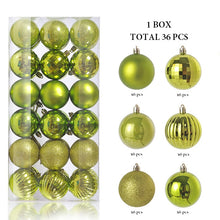 Load image into Gallery viewer, 36Pcs, 3-6cm Shatterproof Christmas Ball Ornaments, Christmas Tree Decoration
