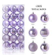 Load image into Gallery viewer, 36Pcs, 3-6cm Shatterproof Christmas Ball Ornaments, Christmas Tree Decoration