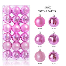 Load image into Gallery viewer, 36Pcs, 3-6cm Shatterproof Christmas Ball Ornaments, Christmas Tree Decoration