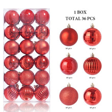 Load image into Gallery viewer, 36Pcs, 3-6cm Shatterproof Christmas Ball Ornaments, Christmas Tree Decoration