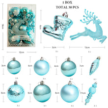 Load image into Gallery viewer, 30Pcs, Mix 3-7cm Shatterproof Christmas Ball Ornaments, Christmas Tree Decoration