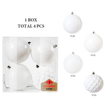 Load image into Gallery viewer, 4Pcs, 10cm Shatterproof Christmas Ball Ornaments, Christmas Tree Decoration
