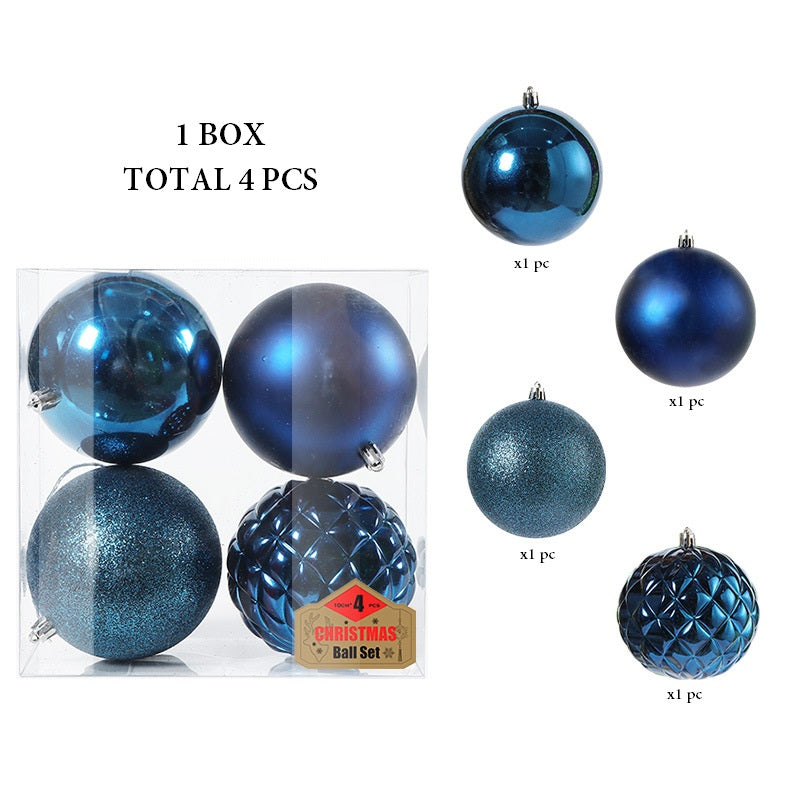4Pcs, 10cm Shatterproof Christmas Ball Ornaments, Christmas Tree Decoration