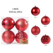 Load image into Gallery viewer, 4Pcs, 10cm Shatterproof Christmas Ball Ornaments, Christmas Tree Decoration
